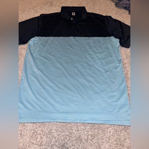 Foot Joy Polo Shirt Large Blue Two-tone FJ Golf XL